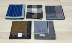 ビンテージ／ヴァレンチノ 他★メンズ ハンカチ ５枚 セット