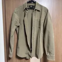 【RRL DOUBLE RL】USA製 ミリタリー ワークシャツ カーキ S