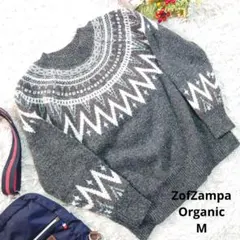 【ZofZampa Organic】ニット/セーター（M）ダークグレー