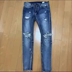 mnml ダメージ加工 スキニージーンズ 30 - メルカリ