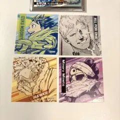 ヒロアカ 原画展 スクエアステッカーコレクション ホークス デク オールフォー…