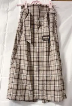 チェックスカート タイトスカート ロングスカート