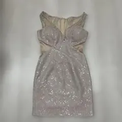 ROBE de FLEURS Glossyグロッシードレスピンクビジュードレス