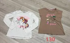 H&M キッズ　トップス　Tシャツ　半袖　長袖　ロンT 130サイズのサムネイル