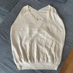 ⭐️JEANASIS⭐️Vネック ⭐️ノースリーブ⭐️ニット ⭐️ベージュ⭐️のサムネイル