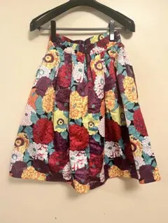 フラワープリント フレアスカート