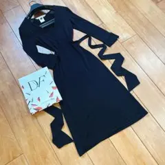 Q367 新品未使用 L DVF ダイアン ハート柄 伸縮性 ワンピ レディース