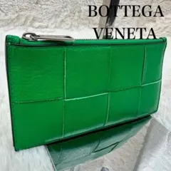 ✨美品✨ボッテガヴェネタ　フラグメントケース　カードケース　カセット　レザー　緑