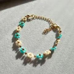 フラワービーズ ブレスレット