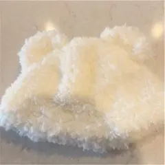 新品未使用　ハンドメイド　ベビー　ぼうし　帽子　クマ耳　くま耳　白　しろ