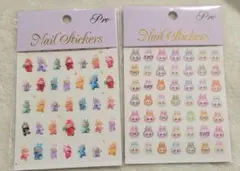 3Dシール作りにも！ラブブ デコシール ネイルシール 2シートセット