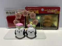 キャンドゥ　リトルフレンド　和菓子シマエナガ　インテリアオブジェ　5点セット