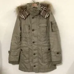 BURBERRY BLUELABEL ミリタリーコート 38レディースK-426