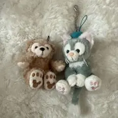 ダッフィー＆ジェラトーニぬいぐるみマスコットキーホルダー