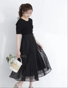 【新品タグ付き】プロポーションボディドレッシング レースドッキングワンピース