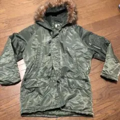 メンズ　ミリタリー　コート　ボア付き