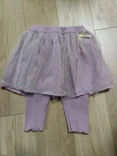 54☆【まとめ買い対象】薄紫 レギンス付きチュチュスカート 110cm