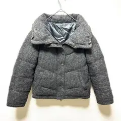 シンプリシテェ ダウンジャケット L相当 ショート丈 ビッグカラー フェザー