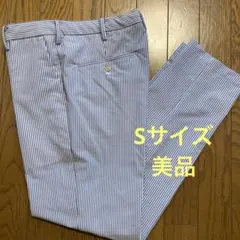 GU パンツ　ストライプパンツ Sサイズ　ブルーのサムネイル
