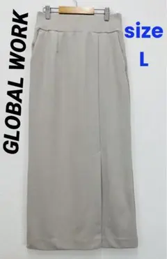 GLOBAL WORK⭐︎肌触りが素敵なロングタイトスカートL【中古】D49のサムネイル