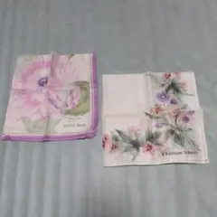 Hanae Mori ハンカチ 2枚セット (42cm×42cm)