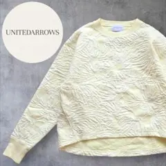 《極美品》UNITED ARROWS キルトジャカード スウェット イエロー