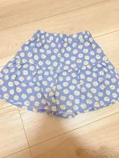 GU 花柄　水色　半ズボン　120 キュロット