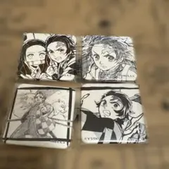 鬼滅の刃 台本表紙イラスト スクエア缶バッジ 4種セットのサムネイル