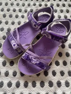 KEEN 紫 花柄 サンダル キッズ