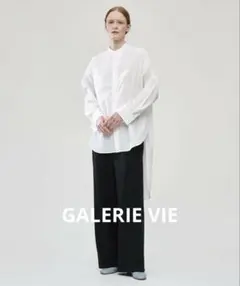 定価28,000円！GALERIE VIE コットン バンドカラーシャツのサムネイル