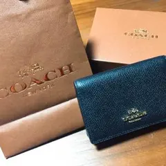 COACH コーチ 名刺入れ カードケース パスケース レディース レザー 黒