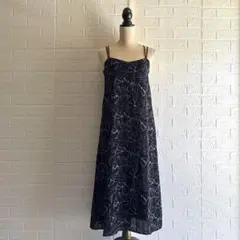 美品✨️ケセモイ【M】レイヤード フラワープリント とろみ／キャミソールワンピース