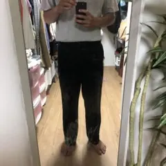 BEAMS ブラック　黒 スラックス タックパンツ Lサイズ