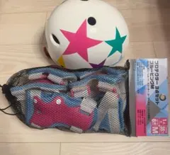 プロテクター3点セット M & 自転車用ヘルメットセット