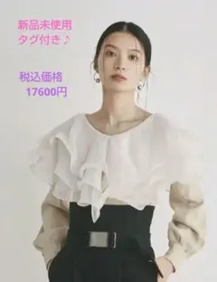 新品未使用タグ付き♪完売品！FRAY I.D フリルカラーニット ベージュ