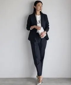 【未使用級】RIRIYANO リリヤーノ パンツスーツセット ブラック 7AR