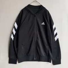 adidas アディダス　トラックジャケット　メンズ　黒　ジャージ　3本ライン
