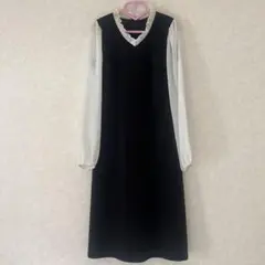 【最終値下げ】Dazy ドッキングフリルネックロングワンピース