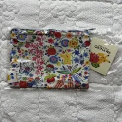 フラットポーチ ポケモンセンターオキナワ 紅型デザイン