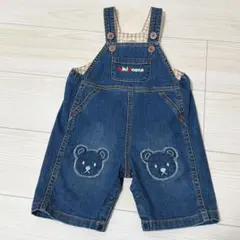 MIKI HOUSE ミキハウスベア ７分丈オーバーオール