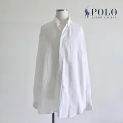 Polo RalphLauren BLAKE リネン　ボタンダウンシャツ　XL