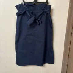 ZARA trf collection タイトスカート ネイビー Lのサムネイル