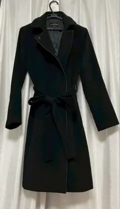 美品ジルスチュアート3wayアンゴラコートダブルブレストロングコート Mサイズ黒