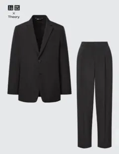 ユニクロUNIQLO x Theory ビジネススーツ ブラック セットアップM