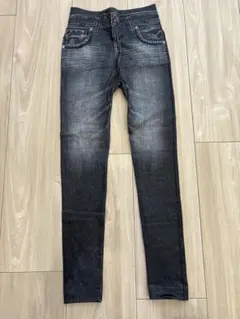 S〜Mサイズ デニムプリント裏起毛レギンス