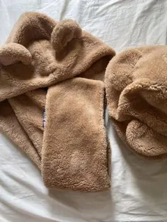 ダッフィーフード付きマフラー　ディズニーシー　2点セット