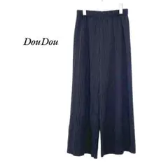 DouDou　プリーツパンツ　黒　ドゥドゥ
