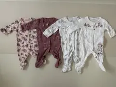 ベビーロンパース 4点セット、新生児50-60cm