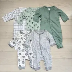 H&M ベビー 長袖ロンパース 5点セット