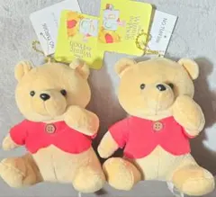 クラシックプー プーさん ぬいぐるみ マスコット 2個セット